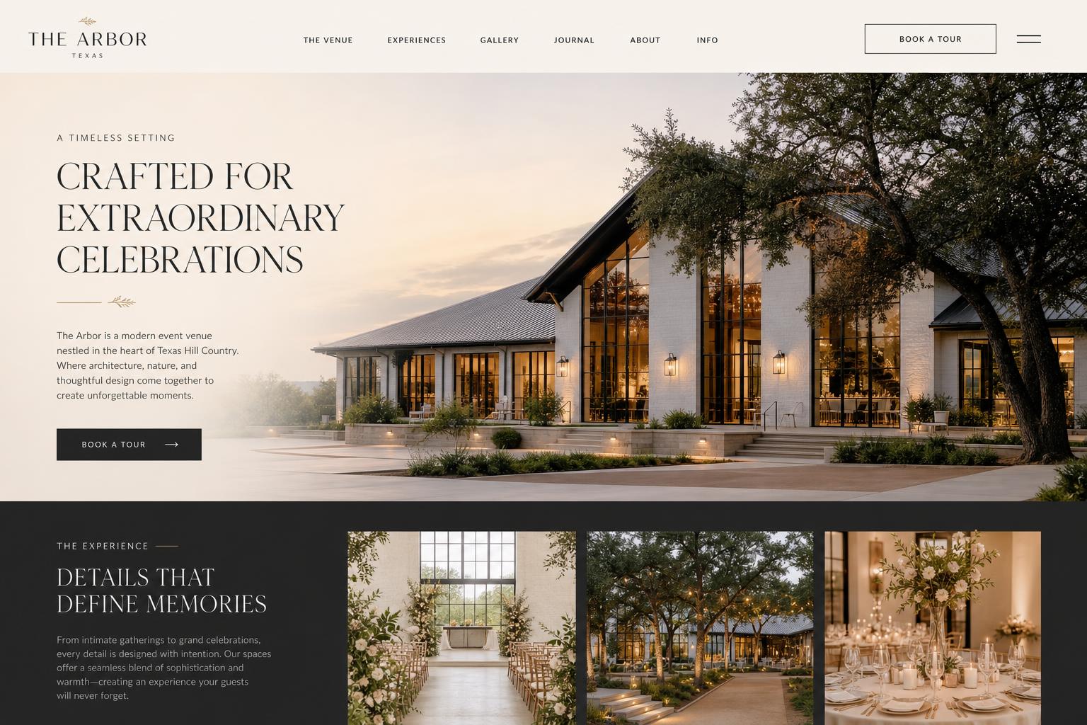 The Arbor website design